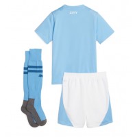 Echipament fotbal Manchester City Tricou Acasa 2023-24 pentru copii maneca scurta (+ Pantaloni scurti)